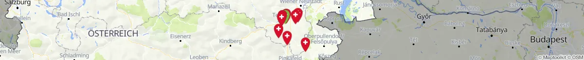 Kartenansicht für Apotheken-Notdienste in der Nähe von Lichtenegg (Wiener Neustadt (Land), Niederösterreich)